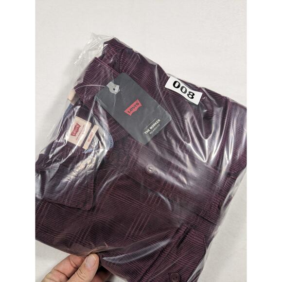 Levis Button-Up Shirt Men Small Fig Purple Country Western Cowboy Worker $65 NWT - Picture 11 of 11